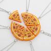 7Pcs Fun Pizza Pendant Necklace/Keychain Accessory for Daily Wear Dates Parties