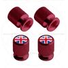 Für Schweden Schwedische Flagge Union Jack Großbritannien Flagge KDCM3 Emblem 4 Stück Aluminium Motorrad Auto Reifenventilkappen Radventil Staubkappen