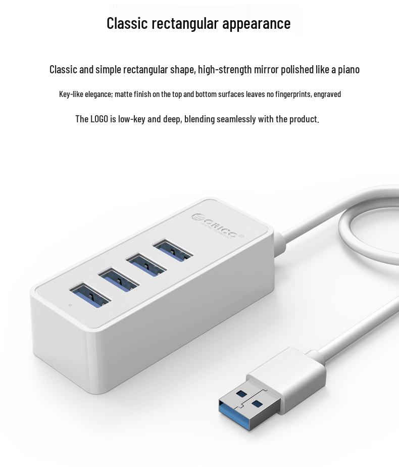 ORICO W5P-U3 USB 3.0 Hub - 4 Ports & Power for Laptop Expansion