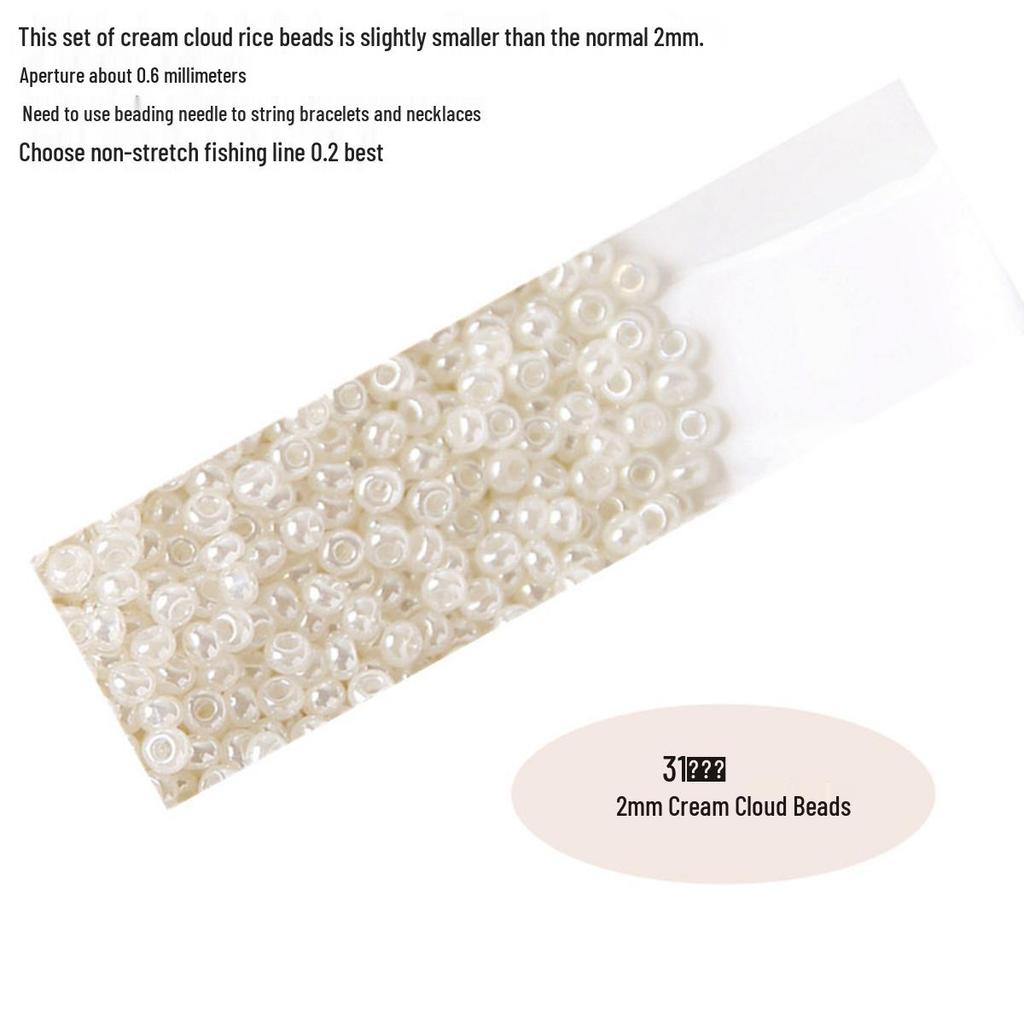 Imported 3A Quality 2mm Creamy Cloud Iridescent Seed Beads for DIY Jewelry Making