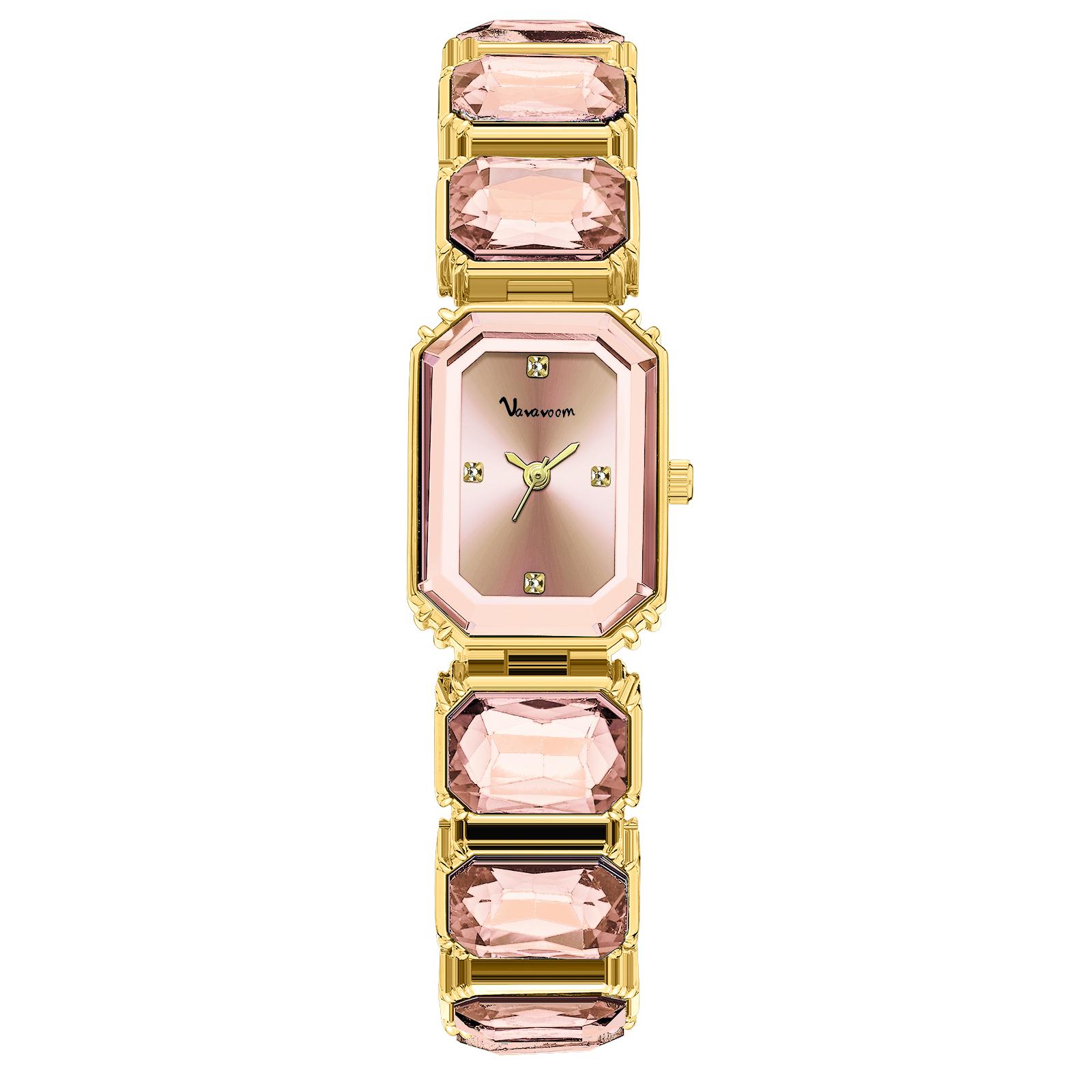 VA VA VOOM New Arrival Luxury Stainless Steel  Watches for Woman Waterproof Full Diamond Square Ladies Hand Watch VA-2531