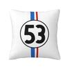 Herbie 53 Classic Racing Car Logo Cushion Cover Soft Polyester Throw Pillow Case For Sofa Car Seat Decoration Bedding Pillowcase