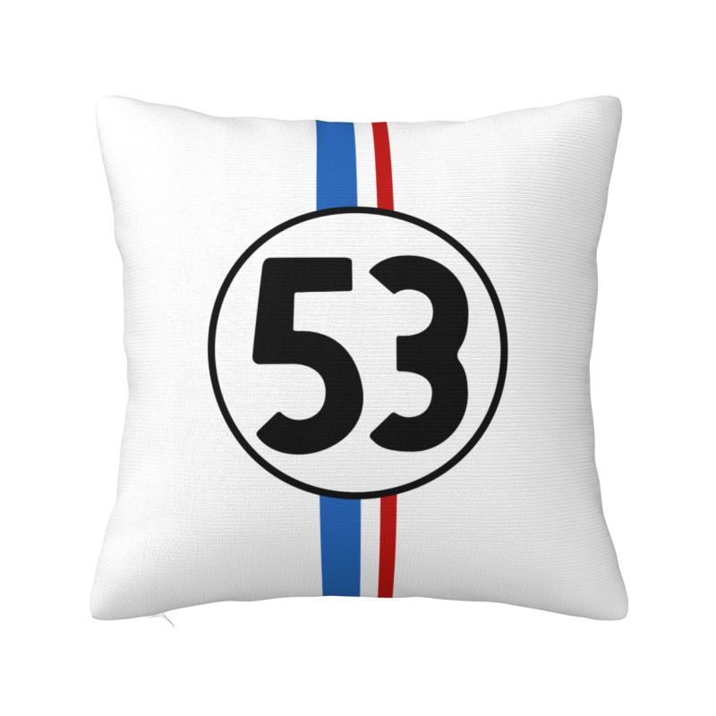 Herbie 53 Classic Racing Car Logo Cushion Cover Soft Polyester Throw Pillow Case For Sofa Car Seat Decoration Bedding Pillowcase