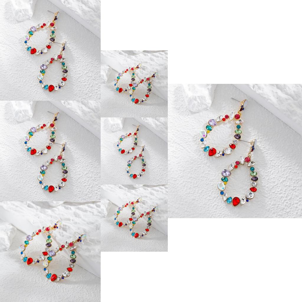 Elegant Teardrop Earrings Alloy Material Stylish And Trendy Geometric Design