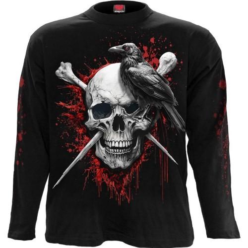 Spiral Direct Unisex Adult Death Raven Long-Sleeved T-Shirt
