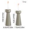 Lujoso juego de 2 candelabros de pilar Contenedor de vela perfumada Candelabros de cerámica para velas cónicas Grandes Pequeños Adorno de yeso Decoración artística para el hogar Regalos de boda