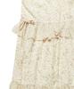 Weibeugeon Jacquard Chiffon Flower Long Dress Cream
