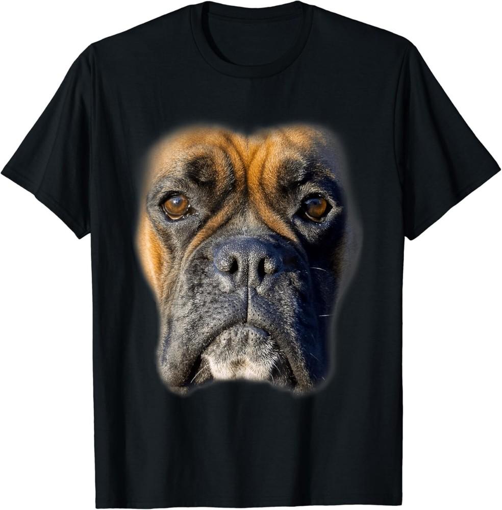 

Animal Lover Gift Boxer Face Funny Dog Lovers Gift Unisex T-Shirt S