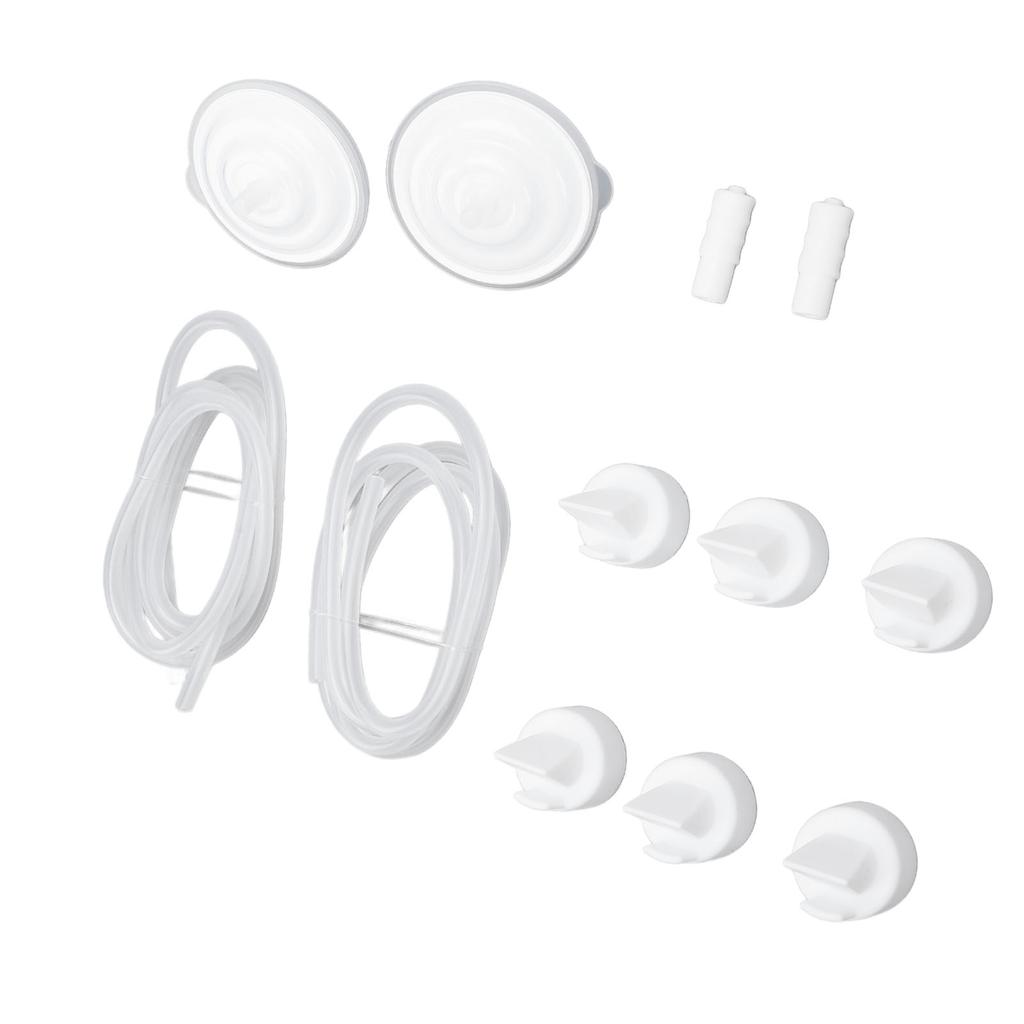 Příslušenství k odsávačce mateřského mléka Ochrana proti zpětnému toku Silikonové hadičky Konektory Bílé ventilky s kachním zobáčkem pro prsa