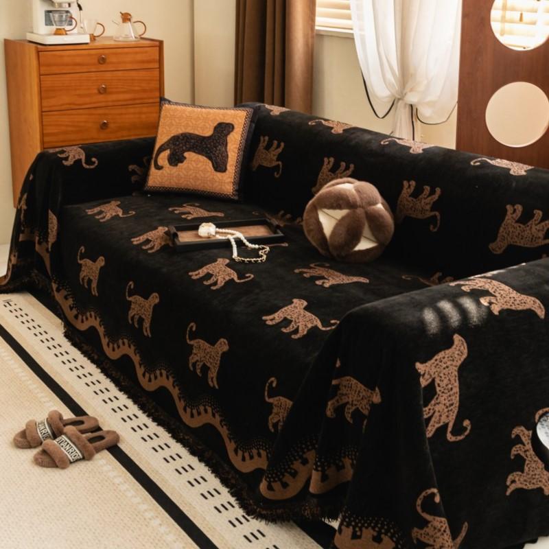 All-Season Sea Lion Camping Picnic Sofa Cover Housses De Canapé Living Room Funda Sofa Chenille Sofa Mats Throw Blankets