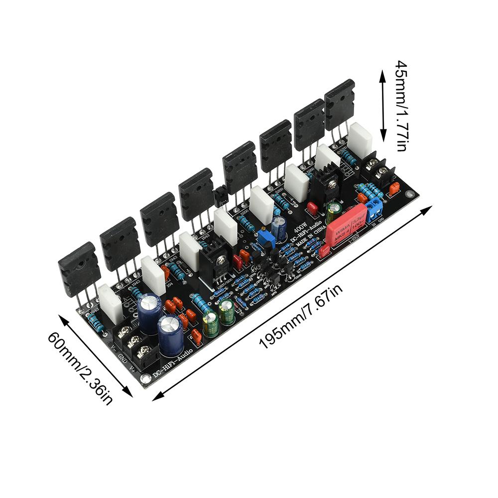 DC 20V-90V 400W Verbesserter Ein-Kanal-Leistungsverstärker 1943+5200 Hochleistungs-Audioverstärker