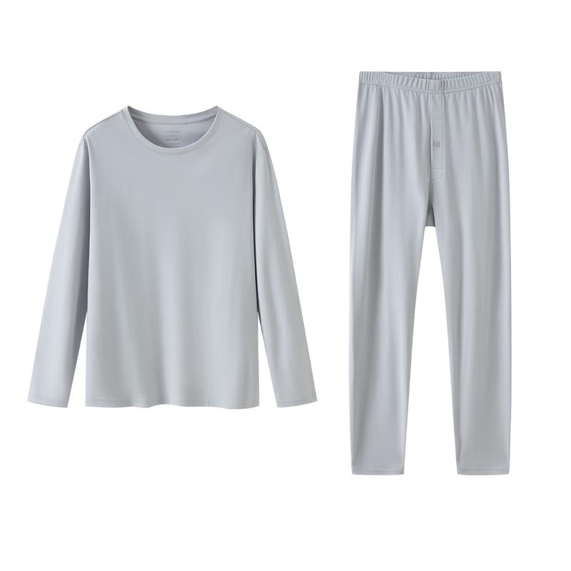 

Yiershuang Men s 80-Count 100% Cotton Round Neck Thermal Underwear Gift Set 2XL