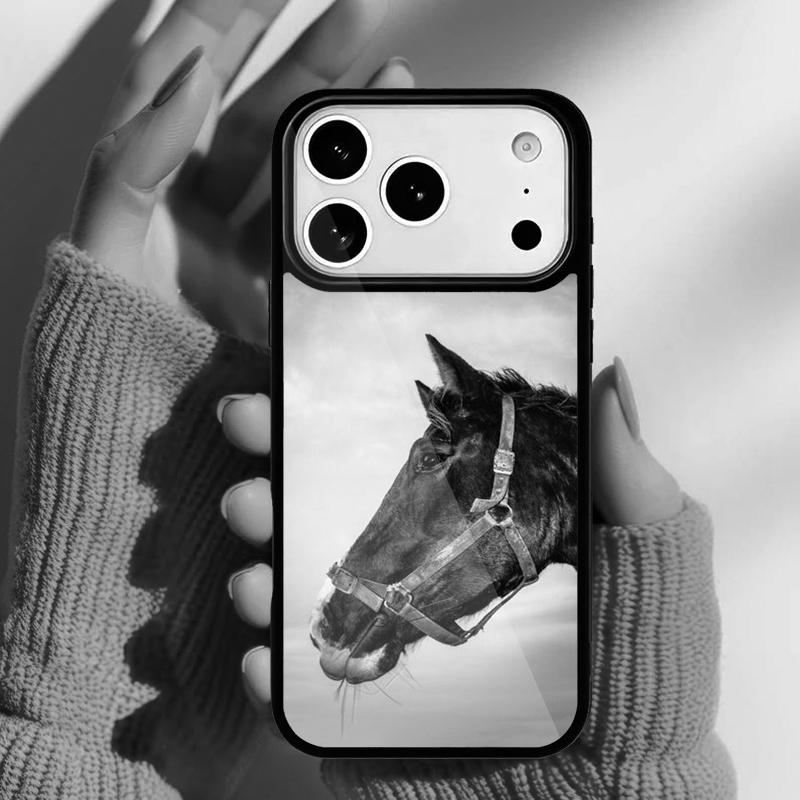 Handsome Horse Animal Phone Case for iPhone 17 16 15 14 13 Pro Max Back Cover for 12 11 Pro Coque