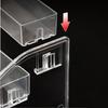 Display Rack Transparent Doll Storage Shelf Plastic Makeup Organizer Racks Desk Photo Card Anime Badge Shelves Table Accessories