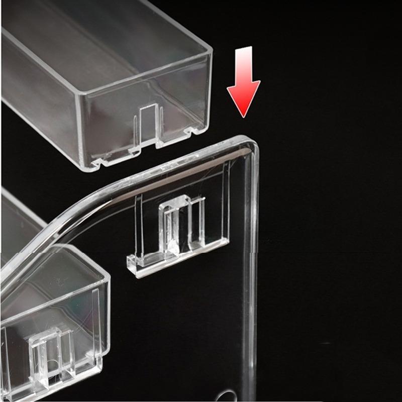 Display Rack Transparent Doll Storage Shelf Plastic Makeup Organizer Racks Desk Photo Card Anime Badge Shelves Table Accessories