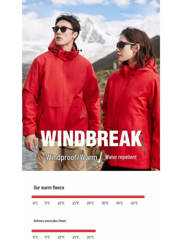 Unisex Waterproof Hooded Workwear: Warm, Thick One-Piece Storm Jacket for Autumn/Winter, Customizable with Logo