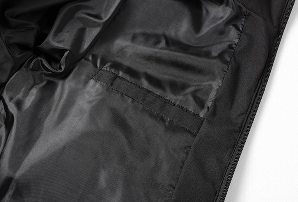 EASTEMPO Loose Solid Plus Size Men's Jacket, Autumn, Casual, Business, Stylish, Fit, Lightweight, Color, (L, Black)