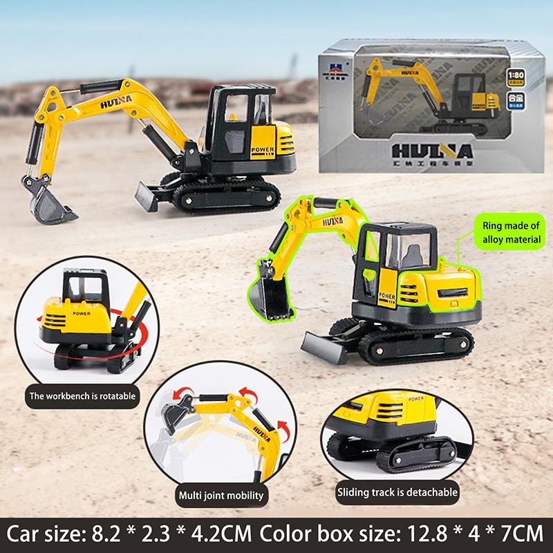 Alloy Engineering Car Model Excavator Dumper Dump Truck Loader Bulldozer Tractor Collection Toys For Kids Gifts