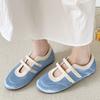 Fashion Satin Narrow Band Flat Sandal Women Round Toe Buckle Non Slip Ballet Flats Women Summer Fashion Simple Comfortable Designer Shoe