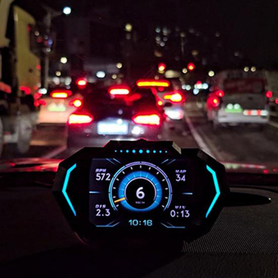 Digitální rychloměr se světlou velkou obrazovkou Univerzální zobrazovací rychlost GPS OBD Head Up LED obrazovka Rychloměr Cockpit Instrument
