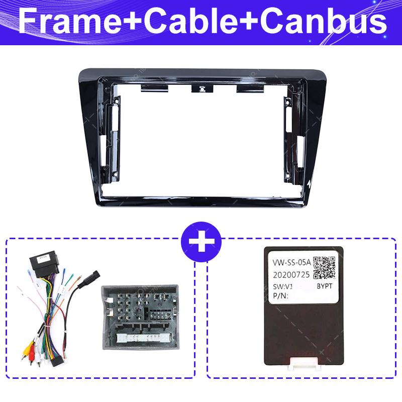 For Skoda Rapid Spaceback 2013-2019 Fascia Radio Dvd Stereo Cd Panel Dash Mounting Installation Trim Kit Face Frame Bezel with W