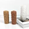 Embossed Floral Leaf Cylinder Silicone Candle Molds for Candle Soap Home Decoration Silicone Molds for Chocolate Cake