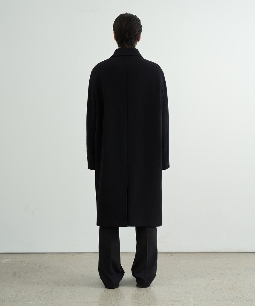 Musinsa Standard Cappotto Balmacaan Lungo Oversize in Misto Lana [Nero]