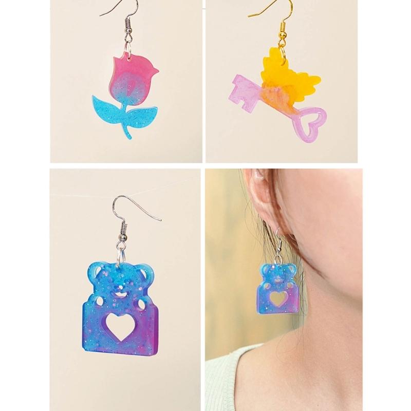 Versatile Resin Casting Mold DIY Earrings Pendant Mold Valentine's Day Epoxy Molds Perfect for Creating Jewelry Earrings