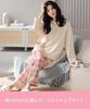 MowaLef Cotton Pajamas for Spring and Lightweight and Long Long Crew Cute Loungewear Women's 100% Summer, Relaxing, Sleeves, Pants, Soft, Neck, (JP,