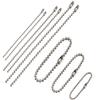 10pcs Stainless Steel Ball Beading Chains 8-20cm Connector for Key Chain/Dolls/Label DIY Bracelet Jewelry Making Accessorise
