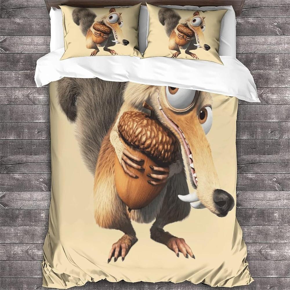 3D-Druck Eiszeit Bettwäscheset, Bettbezug Bettdecke Bettset Steppdecke Kissenbezug, King Queen Twin Größe Jungen Mädchen Erwachsene