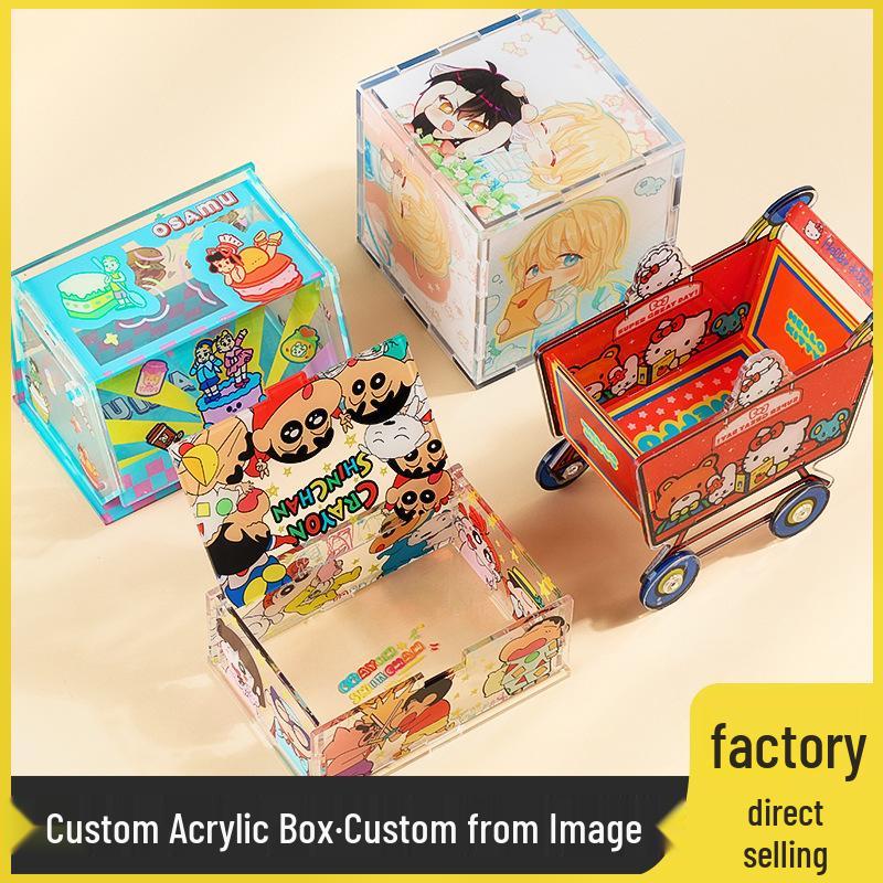 Custom Acrylic Anime Character Desktop Storage Box Ornament