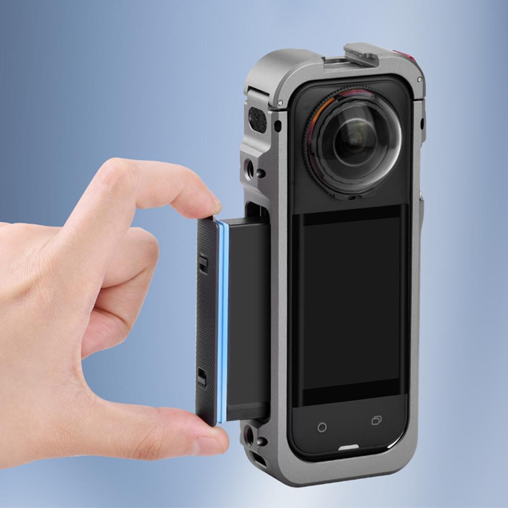 Aluminum Alloy Protective Case Camera Lens Protector Anti-scrach Silicone Protective Cover for Insta360 X5 Camera Accessories