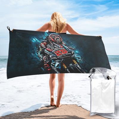 Fabio Quartararo French Motorcycle Racer Beach Towel Soft Microfiber Quick Dry Absorbent Quick Towels For Mountain Climbing