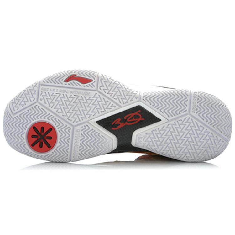 Li Ning WOW 3 Trendy Slip Resistant Lightweight Non slip Lightweight Mid top Basketball Shoes Men's Orange Yellow ABAJ013-26