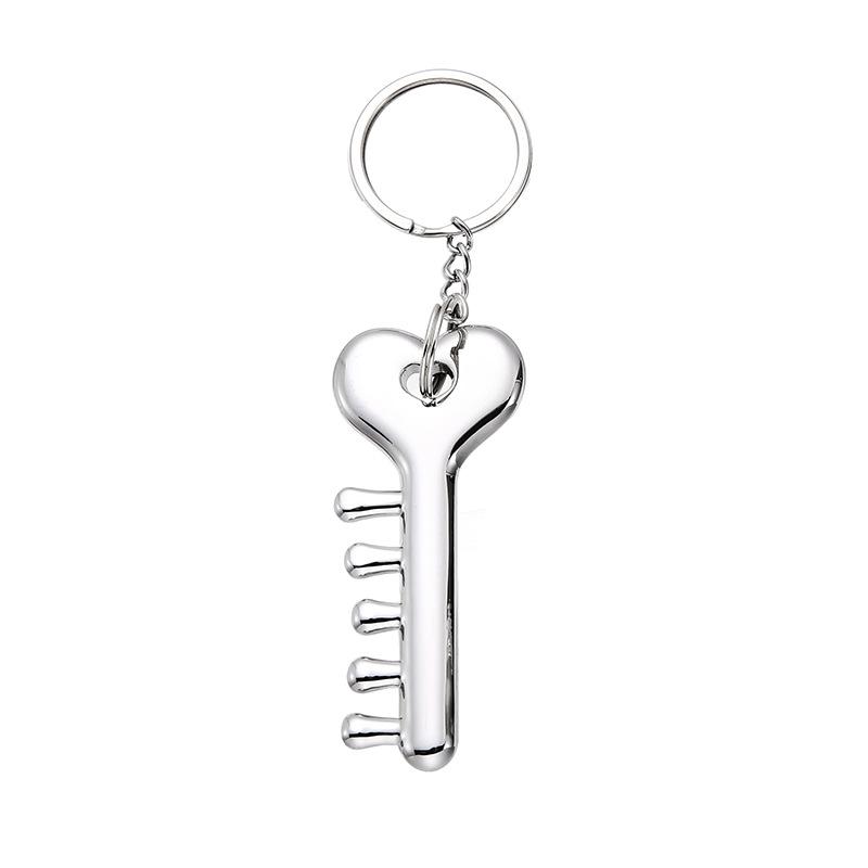 Creative Zinc Alloy Comb Charm Keychain - Portable Metal Pendant