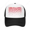 Falling Red Hearts Adult Mesh Baseball Hat Truck Driver Hat Sun Hat Suitable for Daily Sports Outdoor Activities Travel Etc