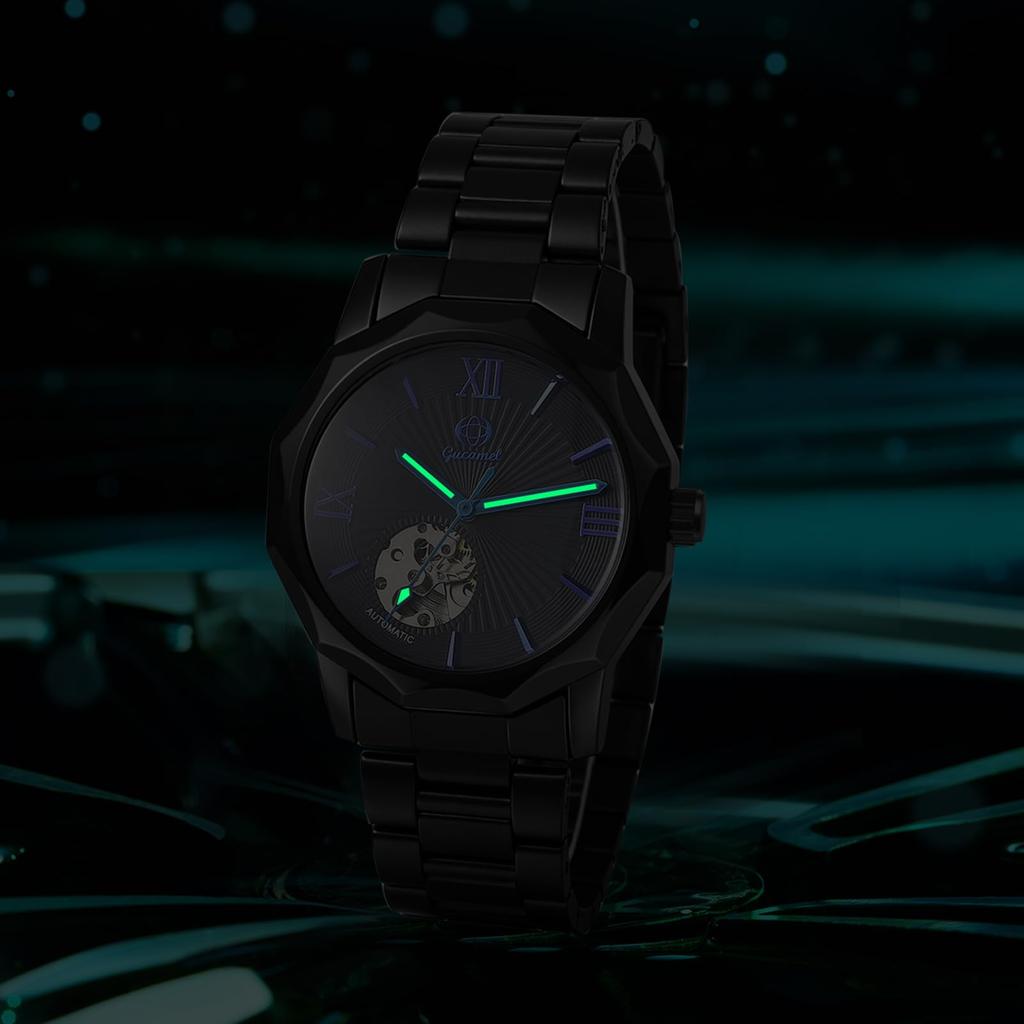 Automatic Business Watch for Luminous Stainless Perfect for Day Black Men Steel, Classic, Stylish, Fashionable, Cool, Students, Gifts, Anniversaries,