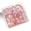 30/50pcs Crystal Glass Beads Ice Permeating Ink Halo Dyeing Sprinkles Golden Loose Spacer Beads for Jewelry Making
