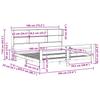 Solid Wood Bed Without Mattress Wax Brown 180x200 Cm Pine Wood
