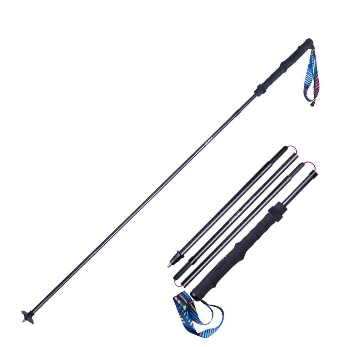 Aonijie E4204 Carbon Fiber Foldable Trail Running Poles Lightweight Eva Grip Reinforced Tube Quick Lock System For Trail Running