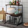 "Scaffale a Doppio Strato per Bancone da Cucina, Microonde e Spezie"