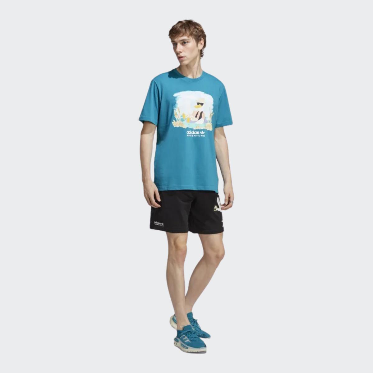 Adidas Футболка Originals Adventure Graphic Tee с логотипом и мультяшным принтом — фото 4