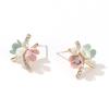 Romantic Multi -Element Sweet Flowers Gold Colour Earrings Accessories For Korean Fashion Jewelry Party Womans Girls