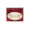 Horsebit 1955 Vintage Gold Buckle Python Leather Wallet Women Wallet Deep-Red White 621887-LU3SC-6191
