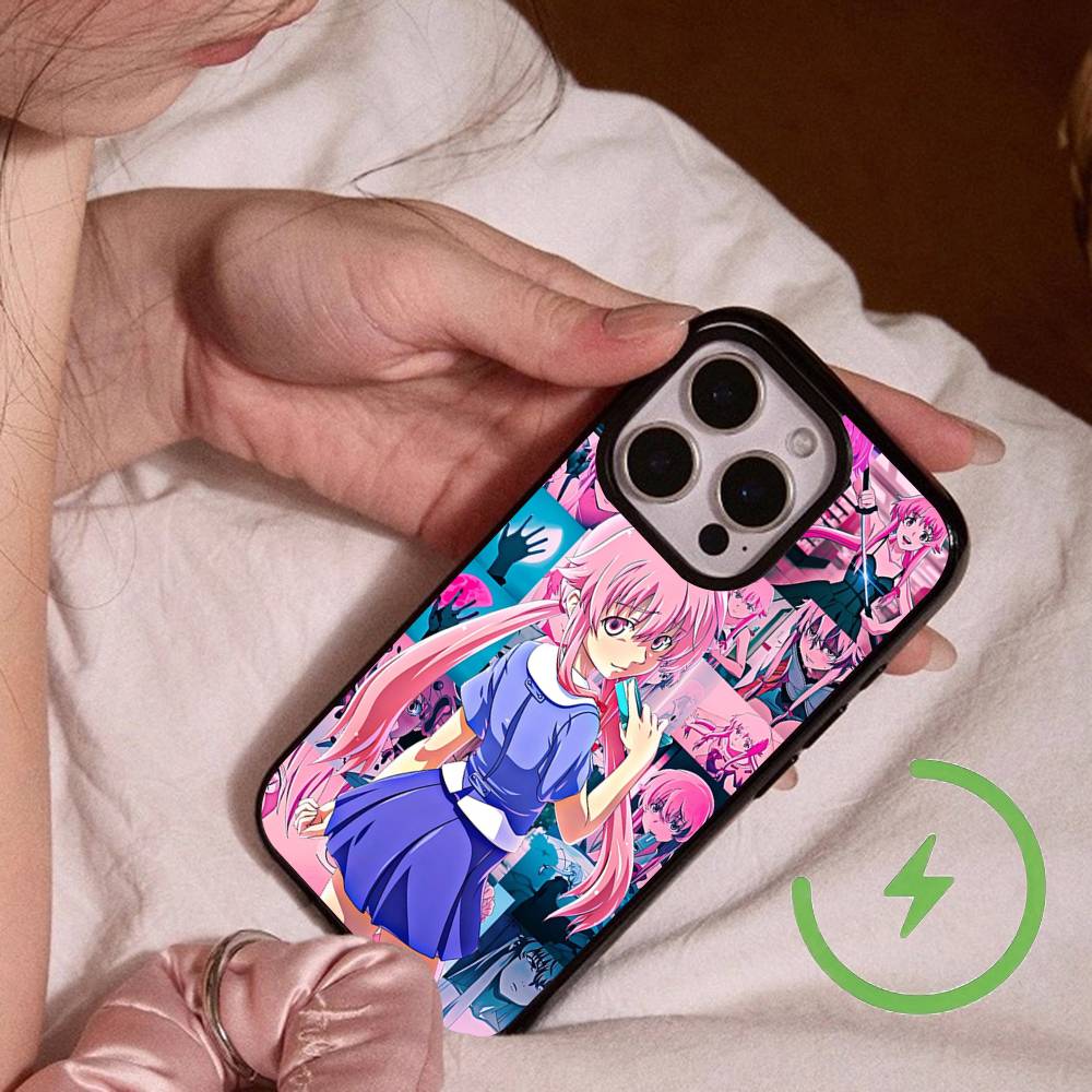 Future Diary Gasai Yuno Magnetic For Magsafe Wireless Charge Phone Case For IPhone 17 Air 16 15 Plus 14 13 12 11 Pro Max