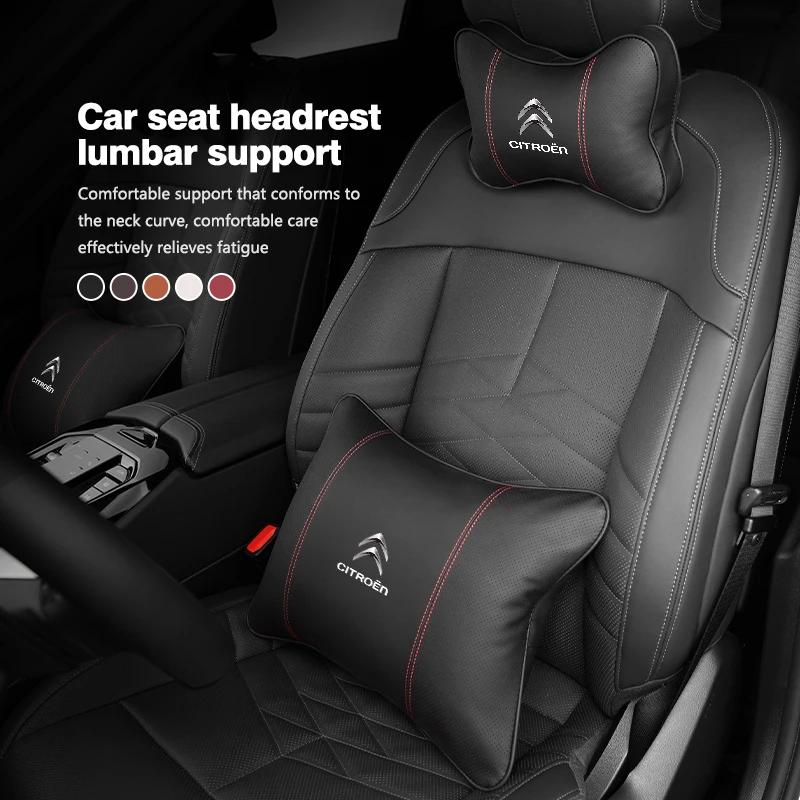 AQE3 Car Headrest Waist Rest Neck Support Seat Lumbar Cushion Pillow For Citroen C5 C1 C2 C6 C4L DS3 DS4 DS5 C-Elysee Grand Berlingo