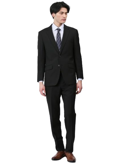 Takakyu Stretch Washable Suit and Pants Regular Product 110011803125433050046 Men's Set, Fit, 2-Button, 2-Pant Suit, Black, Number