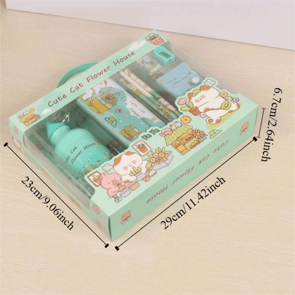 Ruler Notebook 8 In 1 Stationery Set Pencil Eraser Stationery Set with Tumbler  Boys Girls
