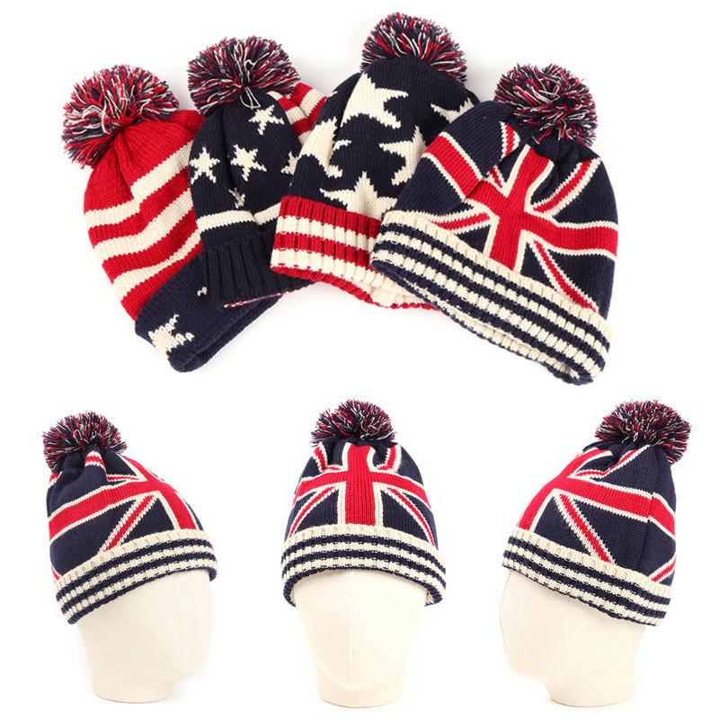 Star Pattern Knit Hat For Winter Warmth And Windproof Protection
